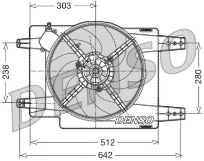 Fan, engine cooling DENSO DER01011