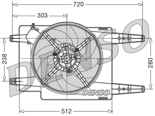 DENSO DER01017 Fan, engine cooling