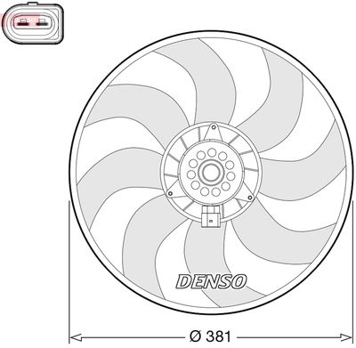Fan, engine cooling DENSO DER02006