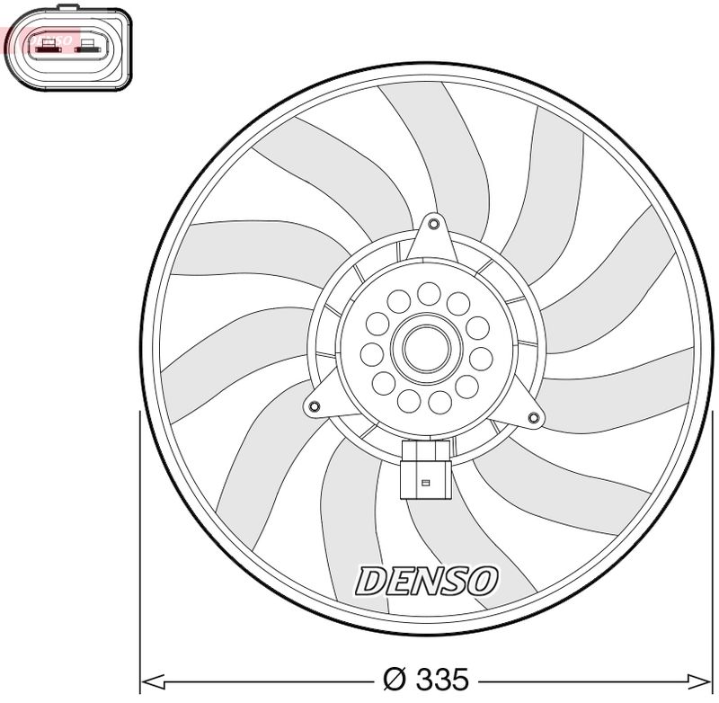 DENSO DER02008 Fan, engine cooling