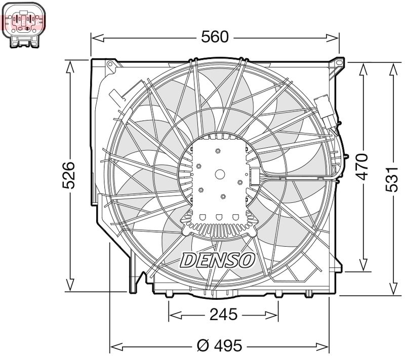 DENSO DER05008 Fan, engine cooling