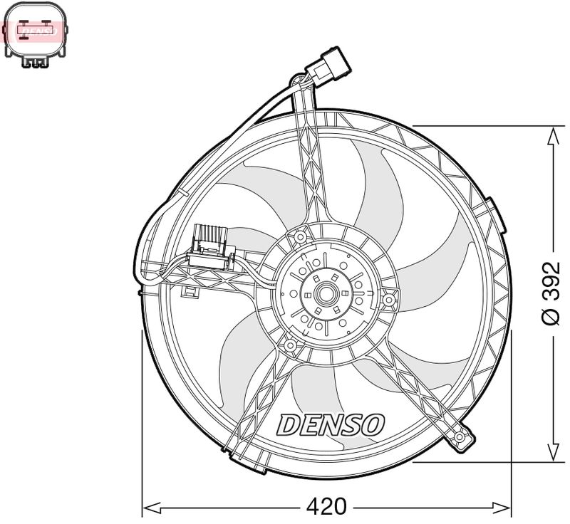 DENSO DER05009 Fan, engine cooling