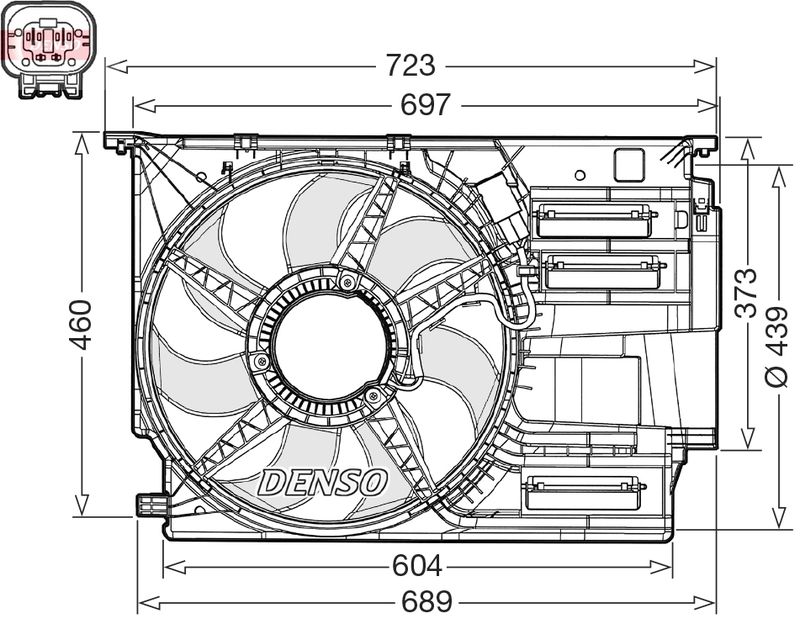 DENSO DER05012 Fan, engine cooling