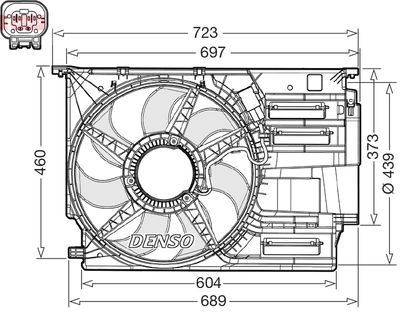 Fan, engine cooling DENSO DER05012