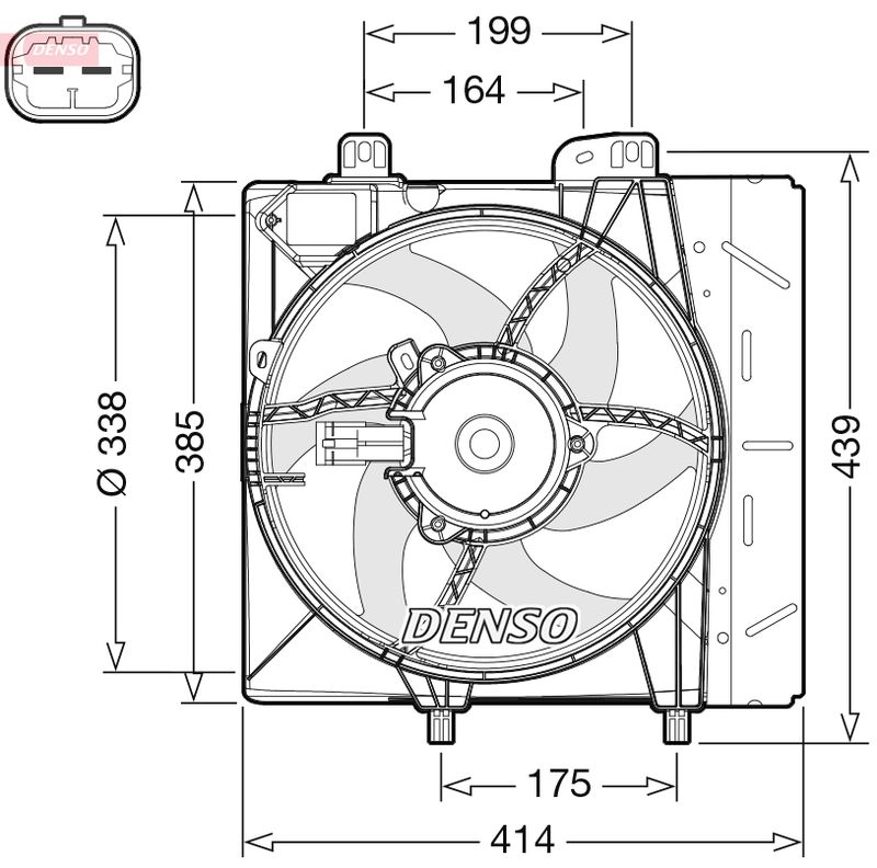 DENSO DER07011 Fan, engine cooling