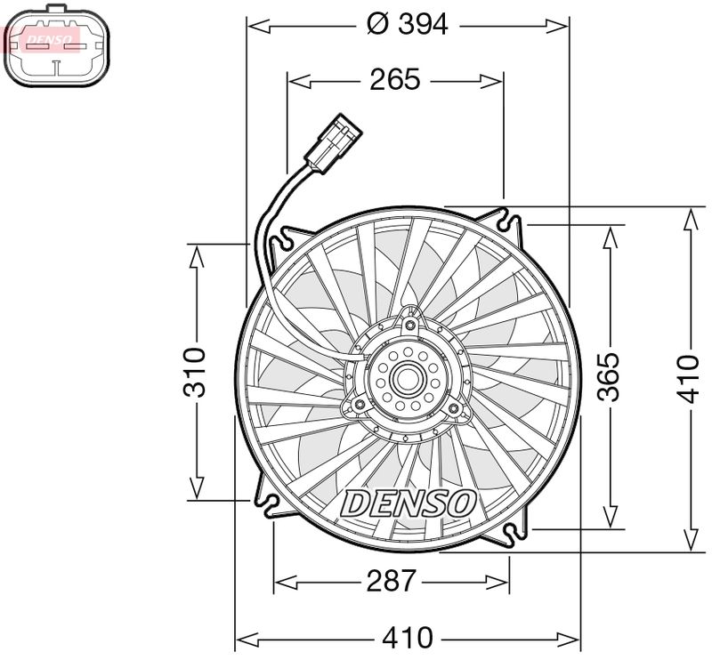 DENSO DER07012 Fan, engine cooling