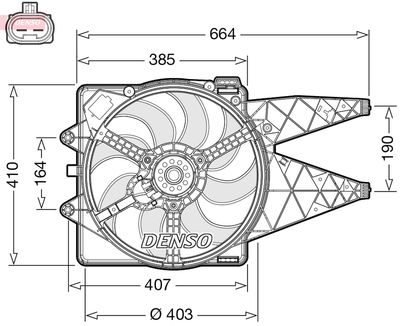 Fan, engine cooling DENSO DER09309
