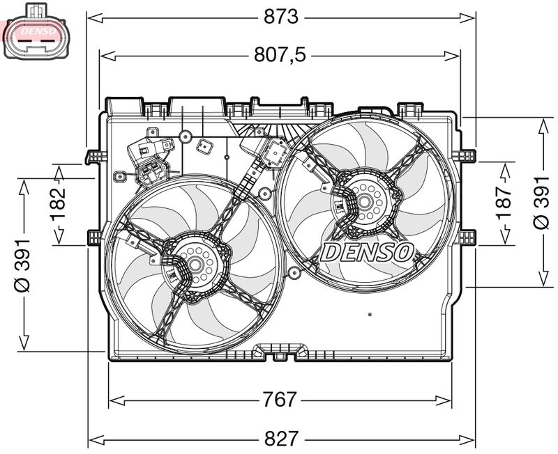 DENSO DER09310 Fan, engine cooling