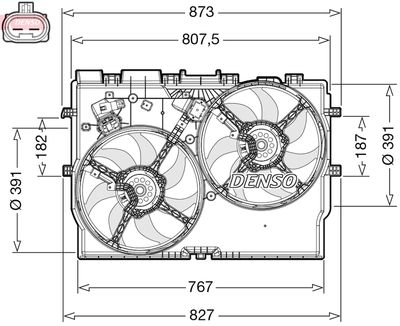 Fan, engine cooling DENSO DER09310