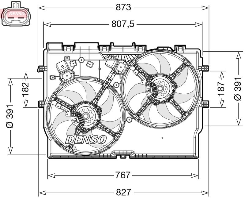 DENSO DER09311 Fan, engine cooling