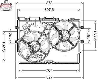 Fan, engine cooling DENSO DER09311