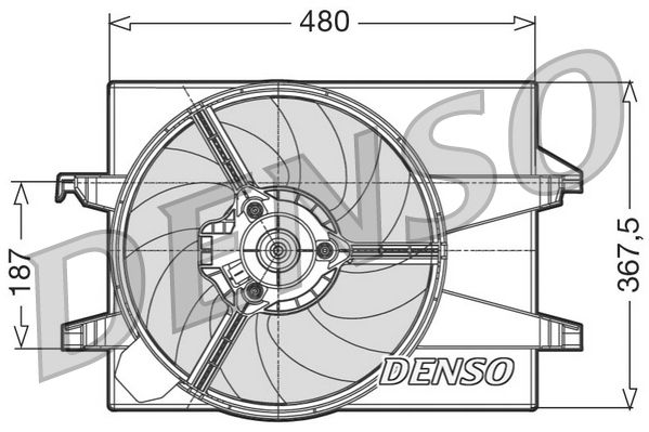 DENSO DER10002 Fan, engine cooling