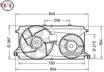 Fan, engine cooling DENSO DER10009