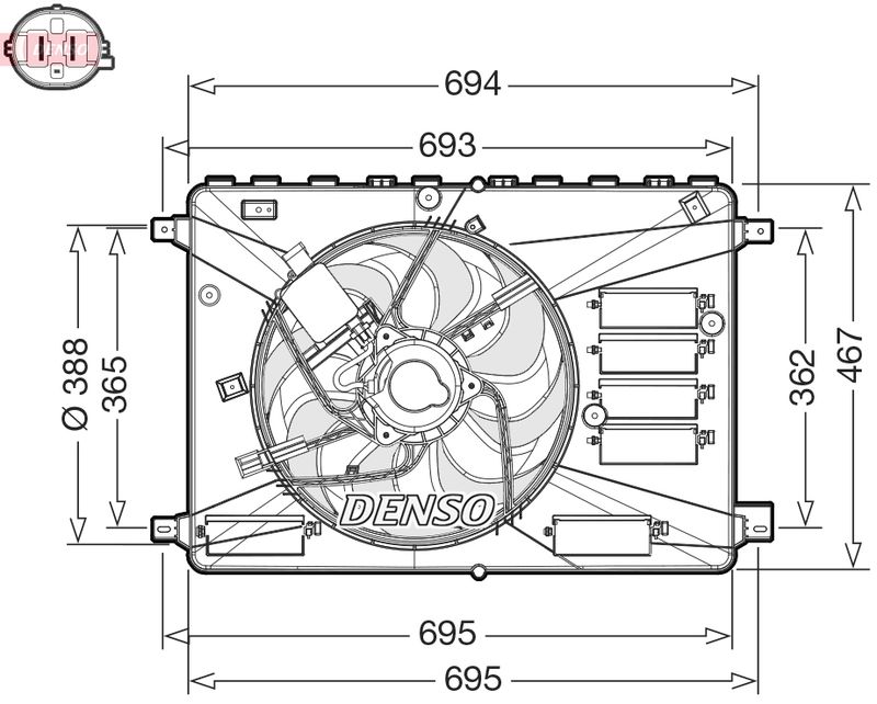DENSO DER10010 Fan, engine cooling