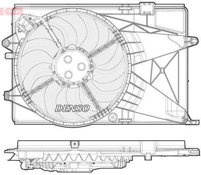 Fan, engine cooling DENSO DER15002