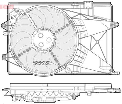 Fan, engine cooling DENSO DER15004