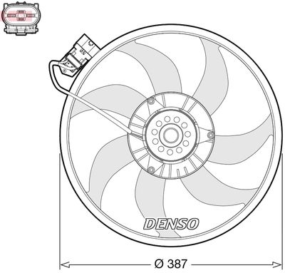 Fan, engine cooling DENSO DER20017