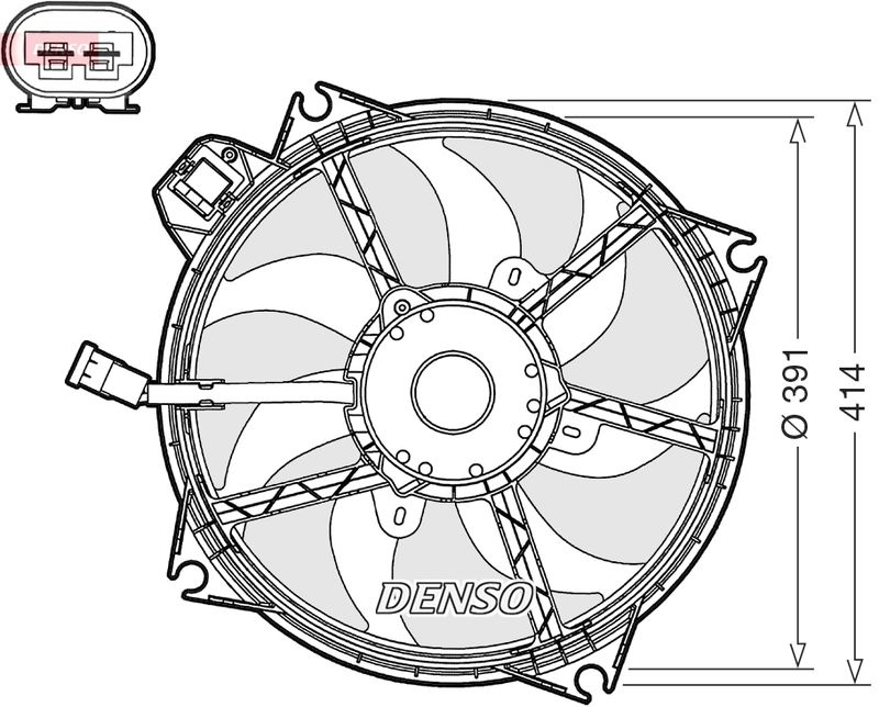 DENSO DER23005 Fan, engine cooling