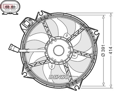 Fan, engine cooling DENSO DER23005