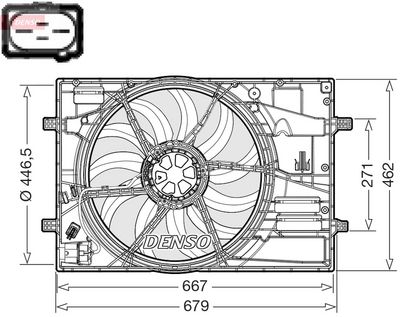 Fan, engine cooling DENSO DER32018