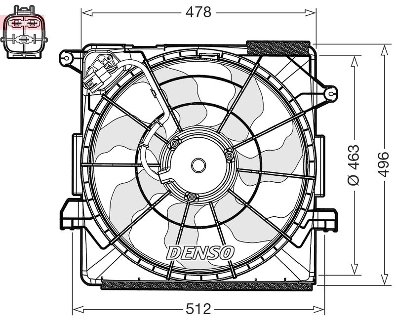 DENSO DER43000 Fan, engine cooling