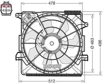 Fan, engine cooling DENSO DER43000