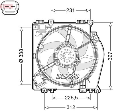 Fan, engine cooling DENSO DER46002