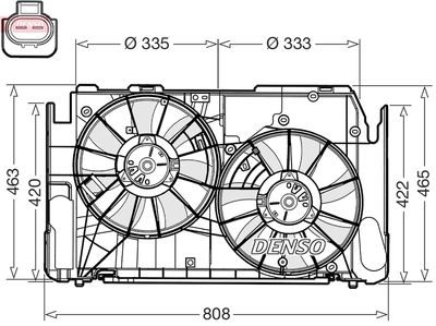 Fan, engine cooling DENSO DER50002
