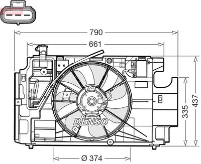 Fan, engine cooling DENSO DER50004