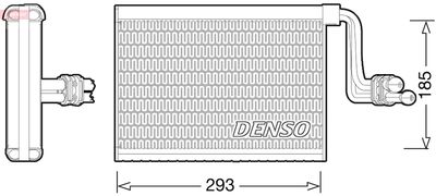 Evaporator, air conditioning DENSO DEV05002