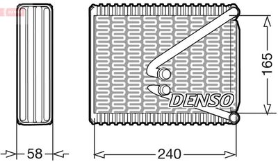 Evaporator, air conditioning DENSO DEV09010