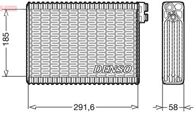 Evaporator, air conditioning DENSO DEV09013