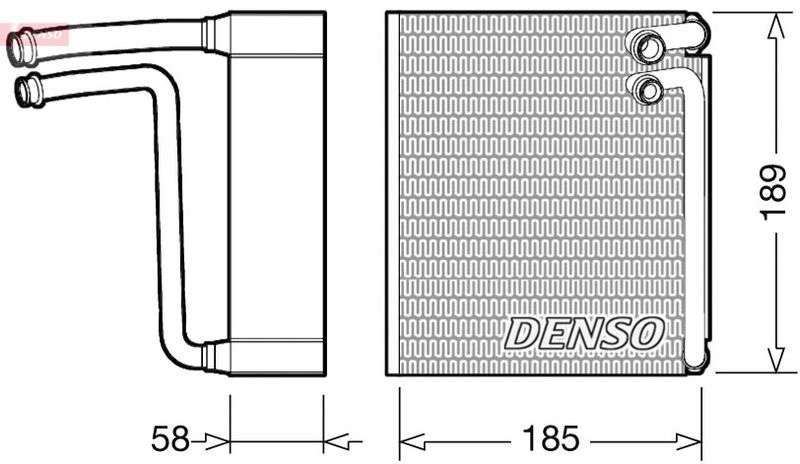 DENSO DEV09025 Evaporator, air conditioning