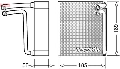 Evaporator, air conditioning DENSO DEV09025