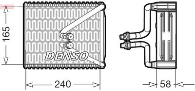 Evaporator, air conditioning DENSO DEV09080