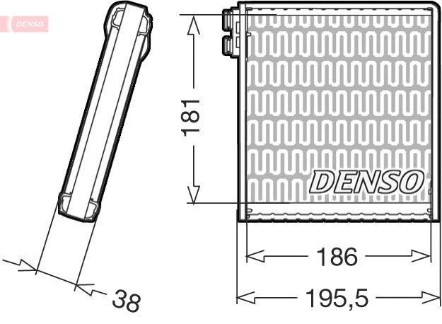 DENSO DEV09103 Evaporator, air conditioning