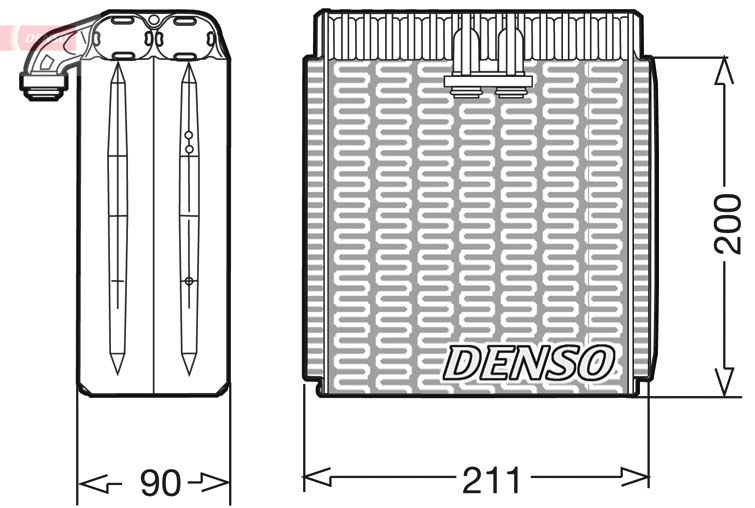 DENSO DEV12001 Evaporator, air conditioning