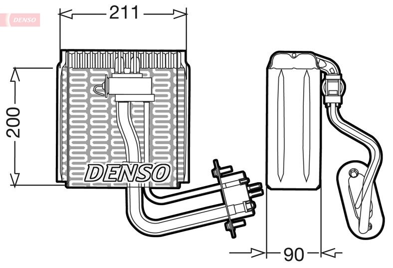 DENSO DEV12002 Evaporator, air conditioning