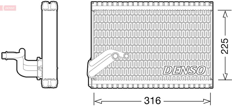 DENSO DEV21003 Evaporator, air conditioning