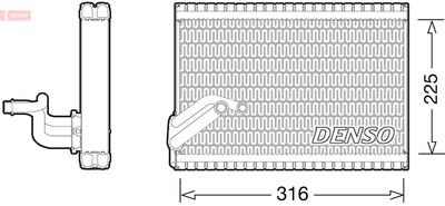 Evaporator, air conditioning DENSO DEV21003