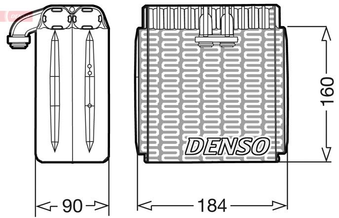 DENSO DEV23001 Evaporator, air conditioning