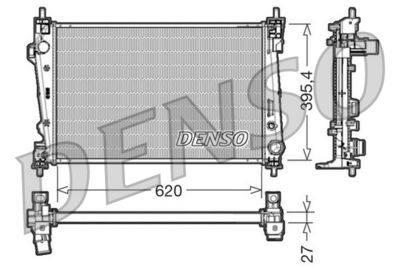 Radiator, engine cooling DENSO DRM01007