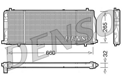 Radiator, engine cooling DENSO DRM02004