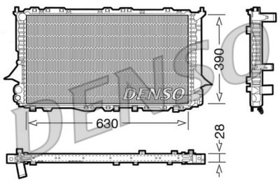 Radiator, engine cooling DENSO DRM02005