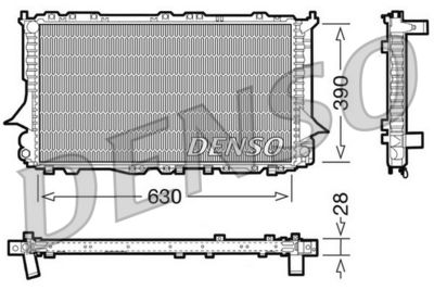 Radiator, engine cooling DENSO DRM02006