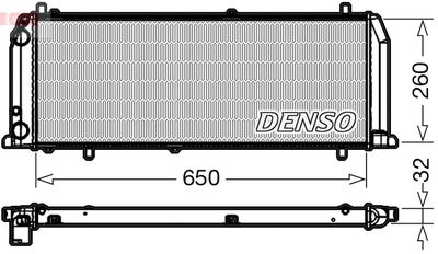 Radiator, engine cooling DENSO DRM02008