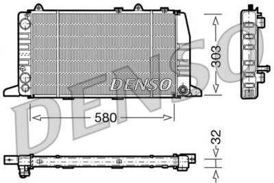 Radiator, engine cooling DENSO DRM02011