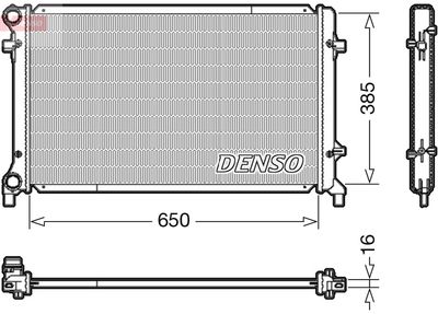 Radiator, engine cooling DENSO DRM02014