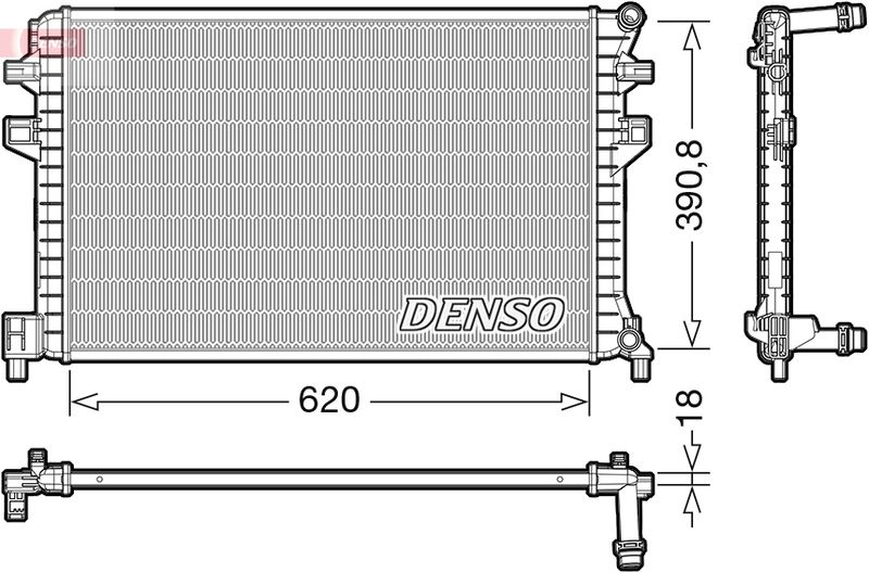 DENSO DRM02018 Radiator, engine cooling