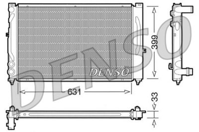 Radiator, engine cooling DENSO DRM02020